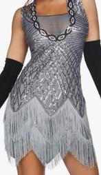 The Great Gatsby jurk kleding dames, Kleding | Dames, Ophalen of Verzenden, Nieuw, Maat 36 (S), Grijs