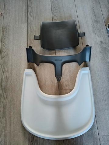 Stokke tripp trapp babyset hazy grey + tray  beschikbaar voor biedingen