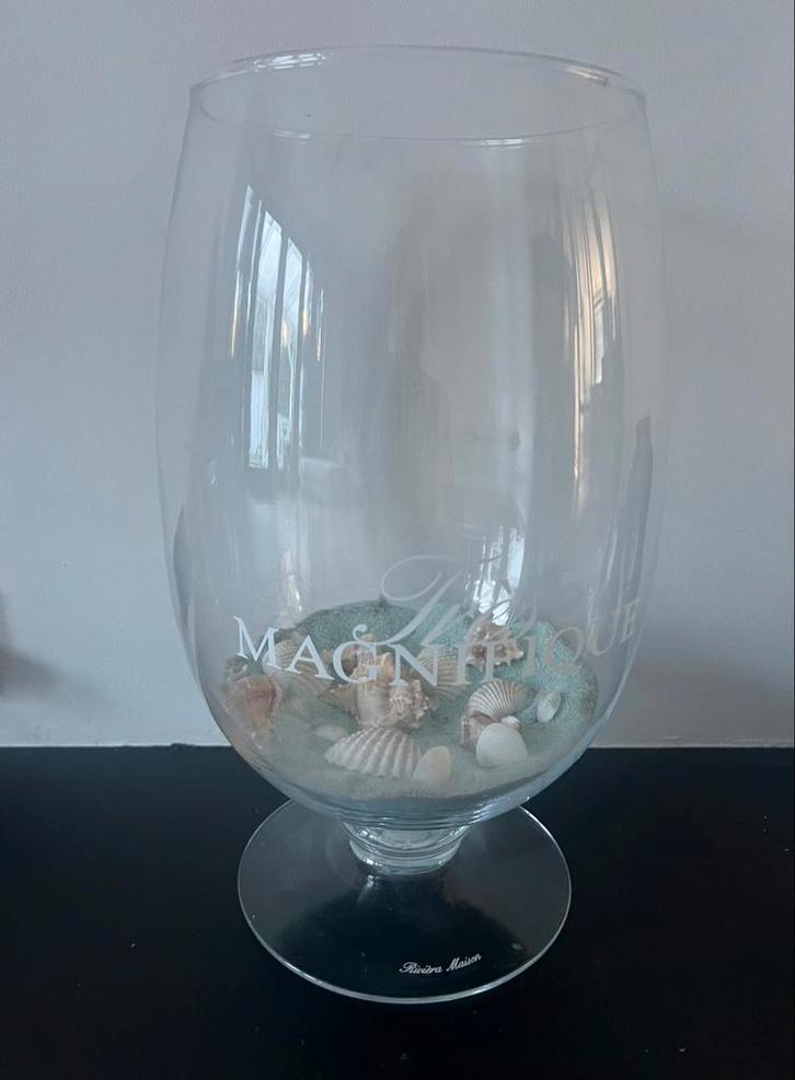 Riviera Maison Trés Magnifique Hurricane vaas/windlicht L, Huis en Inrichting, Woonaccessoires | Stolpen, Zo goed als nieuw, Ophalen of Verzenden