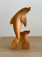 Mooi houten dolfijnen beeld, Ophalen of Verzenden