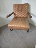 Leren fauteuil, Huis en Inrichting, Fauteuils, Ophalen, Gebruikt, 50 tot 75 cm, Leer