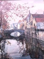 Ingelijste kunstprint – "Brugge Reflections", Antiek en Kunst, Kunst | Schilderijen | Klassiek, Ophalen of Verzenden