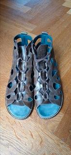 Bruin leren half hoge damessandalen maat 38 JJ Footwear, Ophalen of Verzenden, Zo goed als nieuw, Bruin, Sandalen of Muiltjes