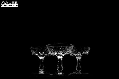 3 Kristalunie Maastricht – Coupe – Van Dijck –1953 – Antis, Verzamelen, Glas en Borrelglaasjes, Zo goed als nieuw, Overige typen
