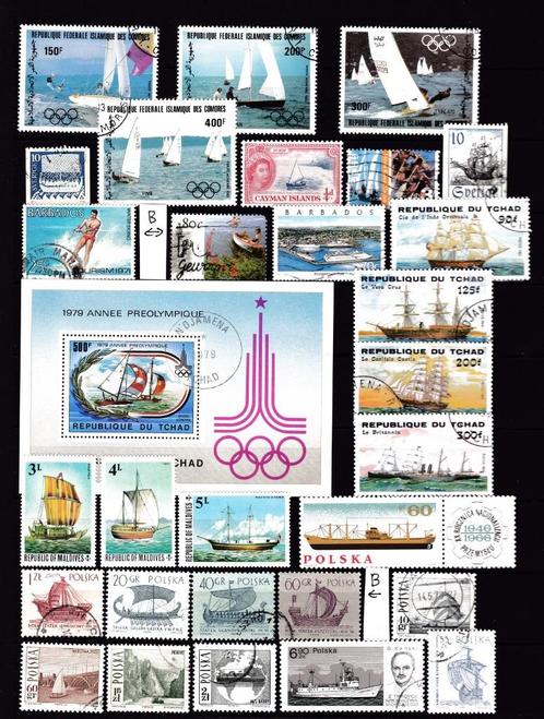 9316) schip, boot, zeil, vlot, waterski e.d. ca 29x, Postzegels en Munten, Postzegels | Thematische zegels, Overige thema's, Ophalen of Verzenden
