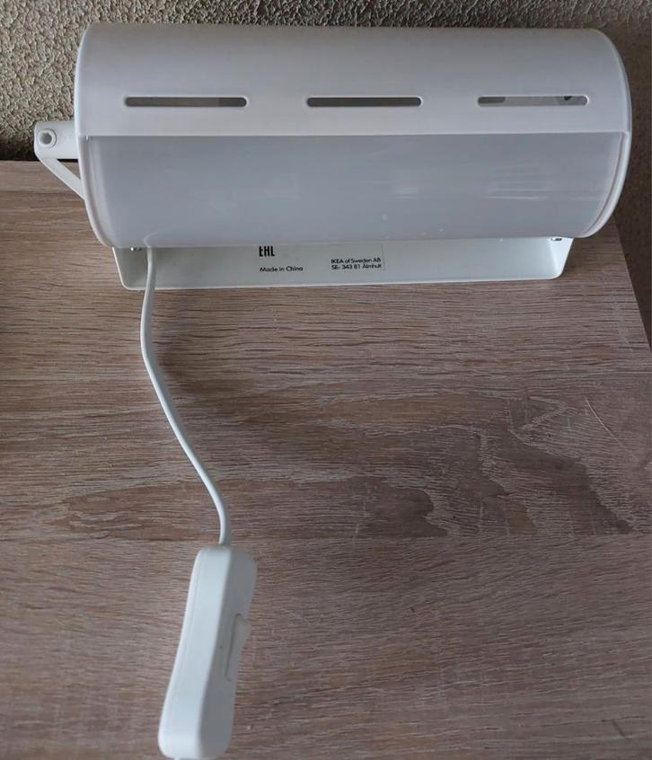 Ikea Smyg witte wandlamp vintage., Huis en Inrichting, Lampen | Wandlampen, Zo goed als nieuw, Ophalen of Verzenden