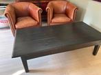Zwarte salontafel, Ophalen, Gebruikt, 100 tot 150 cm, Teakhout