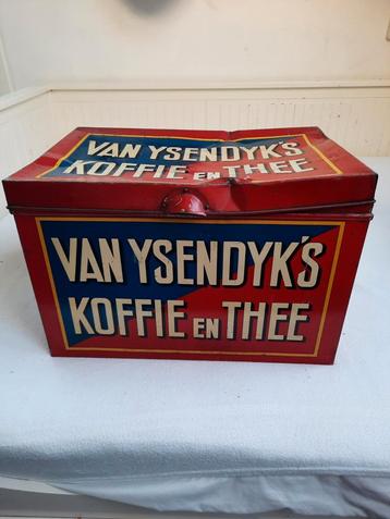 Vintage Van Ysendyk's Koffie en Thee Blik beschikbaar voor biedingen