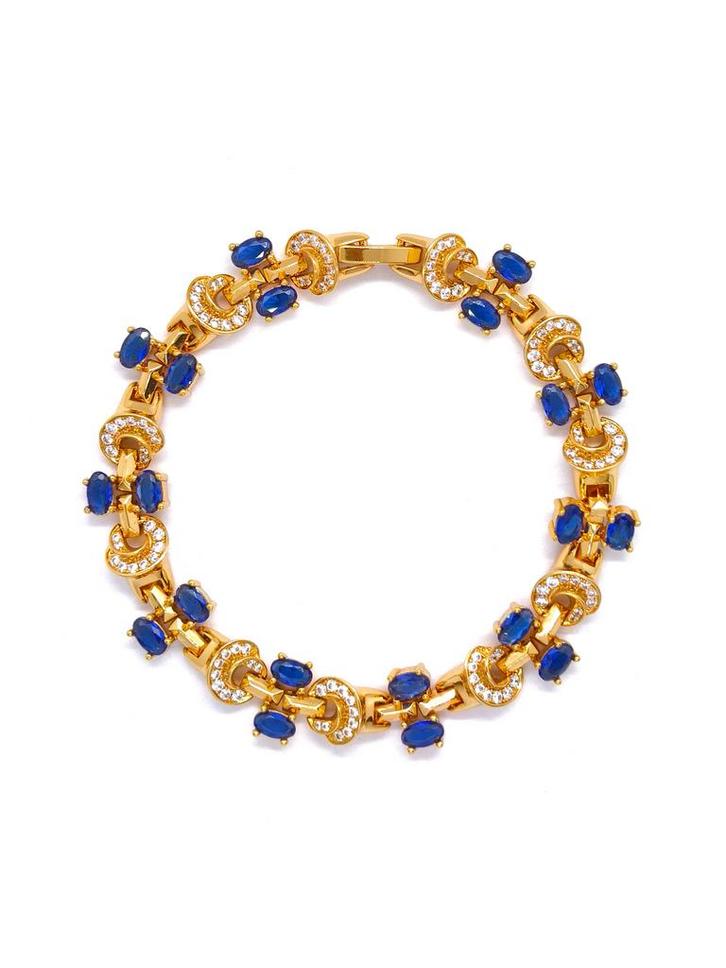 Lab saffier tegen de laagste prijs dik verguld 17,5 cm, Sieraden, Tassen en Uiterlijk, Enkelbandjes en Enkelkettinkjes, Nieuw