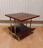 Vintage Bijzettafel Metaal / Hout Lectuurbak., Ophalen of Verzenden, Zo goed als nieuw