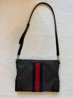 Gucci GG Supreme Web Messenger Bag –Authentiek & Uitverkocht, Ophalen of Verzenden, Zo goed als nieuw, Zwart, Schoudertasje