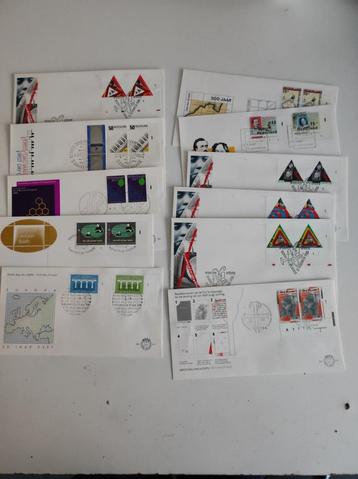 11 FDC's Nederland met druknummers beschikbaar voor biedingen