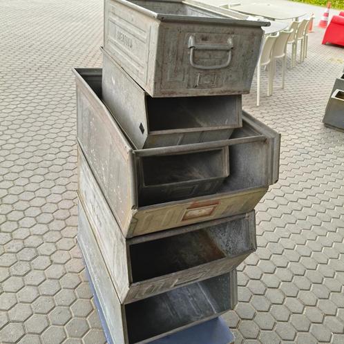 Vintage overtoom stapelbakken industieel set van 6 stuks, Huis en Inrichting, Overige Huis en Inrichting, Gebruikt, Ophalen
