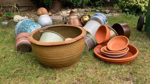 sierbloempotten etc. meest voor binnen, Huis en Inrichting, Woonaccessoires | Kunstplanten en Kunstbloemen, Gebruikt, Binnen, Buiten