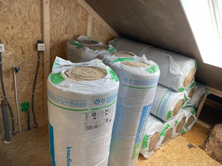 Knauf Naturoll 037 glaswol - 8200x580x90mm - 26 rollen, Doe-het-zelf en Verbouw, Isolatie en Afdichting, Nieuw, Vloerisolatie