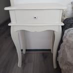 Wit houten nachtkastje, Ophalen, Gebruikt, 45 tot 65 cm, 70 cm of meer
