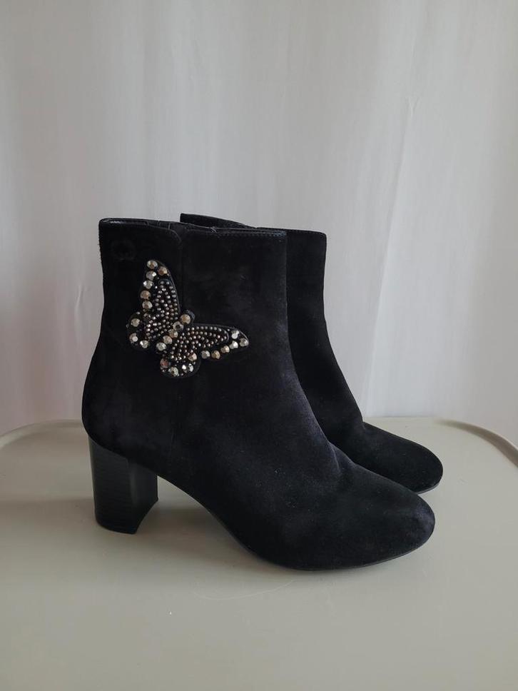 Gerry Weber leren laarzen vlinder zwart maat 37.5, Kleding | Dames, Schoenen, Zo goed als nieuw, Lage of Enkellaarzen, Zwart, Ophalen of Verzenden