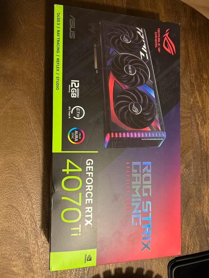 Asus ROG Strix RTX 4070 Ti 16GB, Computers en Software, Videokaarten, Zo goed als nieuw, Nvidia, PCI-Express 4.0, GDDR6, HDMI
