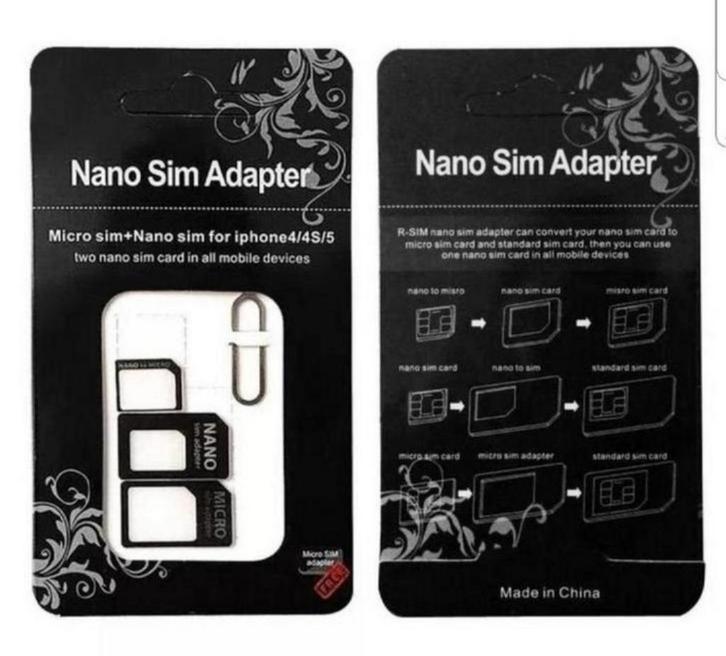 Nano sim adapter set per stuk €4,00 heb er nog maar twee van, Telecommunicatie, Mobiele telefoons | Toebehoren en Onderdelen, Nieuw