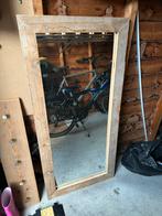 Spiegel met lijst van steigethout + kapstok steigerhout, Ophalen of Verzenden, Zo goed als nieuw, Rechthoekig, Minder dan 100 cm