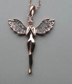 NIEUWE Rose Goudkleurige ENGELEN Ketting met Steentjes, Ophalen of Verzenden, Nieuw, Goud, Overige materialen