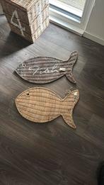 2 Riviera Maison rattan vis placemats, Ophalen, Zo goed als nieuw, Bord