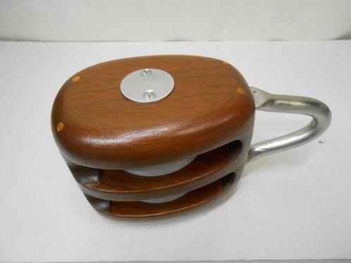 Houten blokken katrollen, zonder en met hondsvot, 14 - 16 mm, Watersport en Boten, Accessoires en Onderhoud, Nieuw, Lijn of Blok