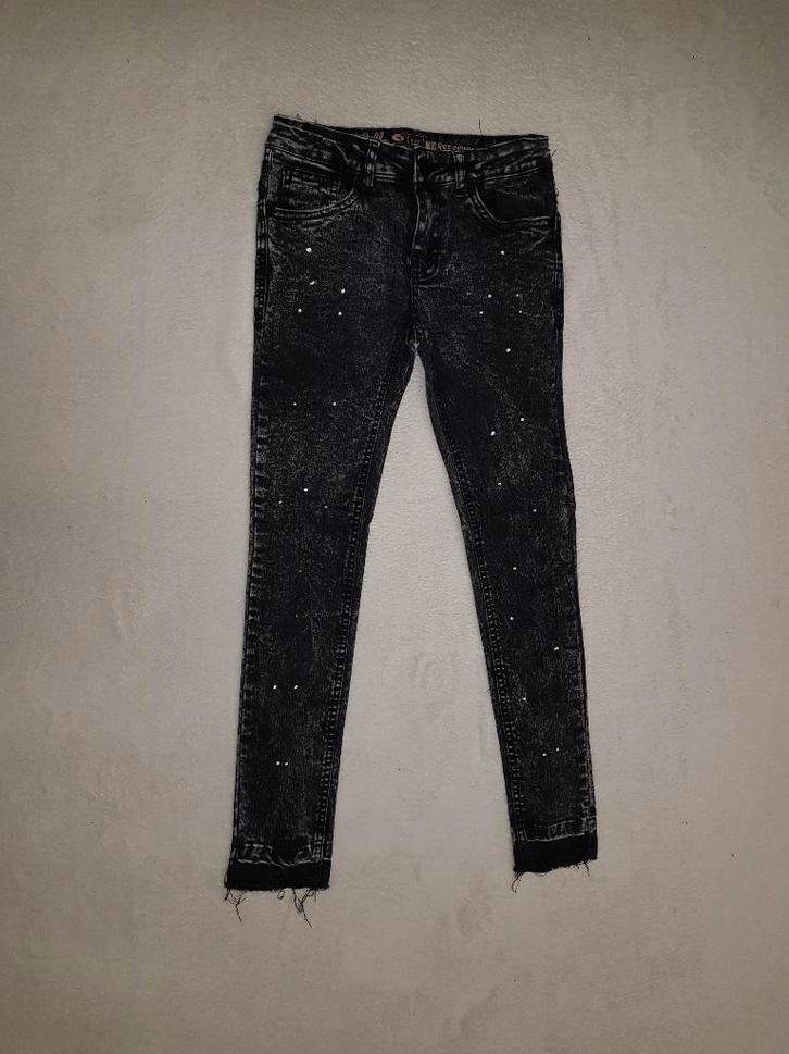 Geweldige JILL skinny stretch jeans Jorna black mt 140., Kinderen en Baby's, Kinderkleding | Maat 140, Zo goed als nieuw, Meisje
