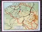 Oude schoolkaart van Belgie en Luxemburg, Antiek en Kunst, Ophalen of Verzenden, Geschiedenis