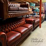 Vintage Chesterfield zoals ingeruild zo mee LEES!, Gebruikt, Ophalen of Verzenden, Minder dan 150 cm, Leer