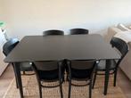 LISABO Tafel(140x78)+6 IDOLF Stoelen–Goede Staat – Den Bosch, Ophalen, 100 tot 150 cm, Zo goed als nieuw, Vijf personen of meer