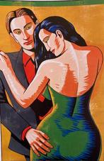 Zeefdruk Leon Janssen Paar op oker Zeefdruk, Ophalen