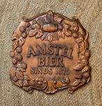 Koperen reclamebord amstel bier, Ophalen, Reclamebord, Plaat of Schild, Amstel