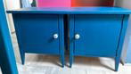 2x nachtkastje - blauw, Huis en Inrichting, Kasten | Overige, Ophalen, Gebruikt