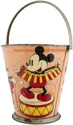 zoek oud vintage Disney Mickey Mouse strand emmer blik 1930, Antiek en Kunst, Ophalen of Verzenden