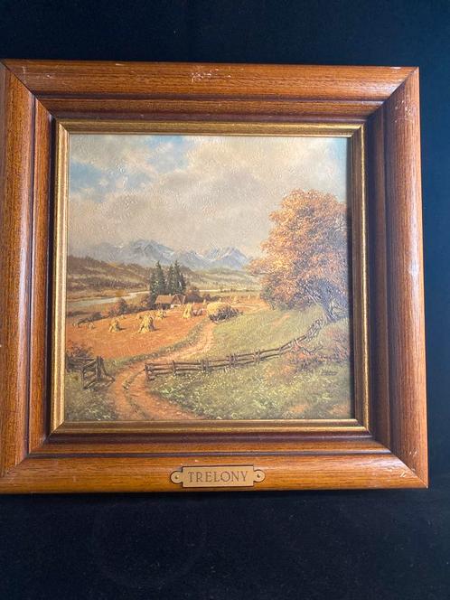 Schilderij G. Trelony - Herfst. Gesigneerd., Antiek en Kunst, Kunst | Schilderijen | Klassiek, Ophalen of Verzenden