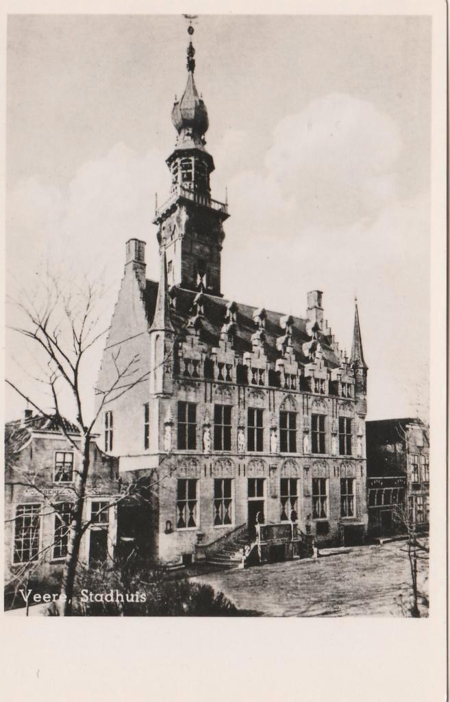 VEERE Stadhuis, Verzamelen, Ansichtkaarten | Nederland, Ongelopen, Zeeland, 1940 tot 1960, Verzenden