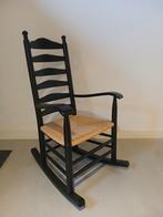 Mooie schommelstoel stoel goed als nieuw zwart, Ophalen, Riet of Rotan, Zwart, Zo goed als nieuw