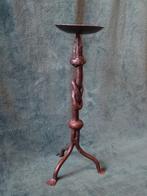 Antieke smeedijzeren kandelaar 40 cm, Ophalen, Overige materialen