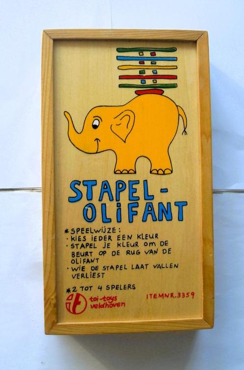 Stapel Olifant / Stapel spelletje / Houten spelletje Kids, Hobby en Vrije tijd, Gezelschapsspellen | Overige, Zo goed als nieuw