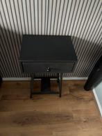 Stijlvol zwart metalen bijzettafeltje, Huis en Inrichting, Ophalen, Gebruikt, Minder dan 45 cm, Metaal of Aluminium