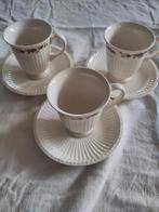 3 koffiekopjes met schotel Wedgewood Radcliffe, Ophalen, Zo goed als nieuw, Wedgwood, Kop(pen) en/of Schotel(s)