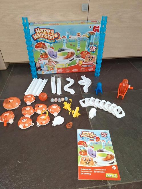 Happy Hamster de luxe set jumbo 75 delig, Hobby en Vrije tijd, Gezelschapsspellen | Overige, Gebruikt, Een of twee spelers, Drie of vier spelers