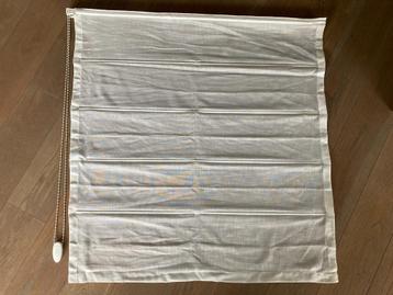 Vouwgordijn gebroken wit 110 cm breed en 114 cm lang beschikbaar voor biedingen