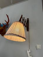 Vintage design houten schaarlamp, wandlamp, midcentury, Hout, Gebruikt, -, -
