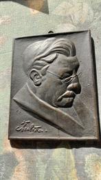 Pieter Jelles Troelstra. Bas-Reliëf portret koper/brons., Ophalen of Verzenden, Brons