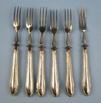 6 antieke zilveren vorkjes gemerkt 800, Antiek en Kunst, Antiek | Goud en Zilver, Ophalen of Verzenden, Zilver