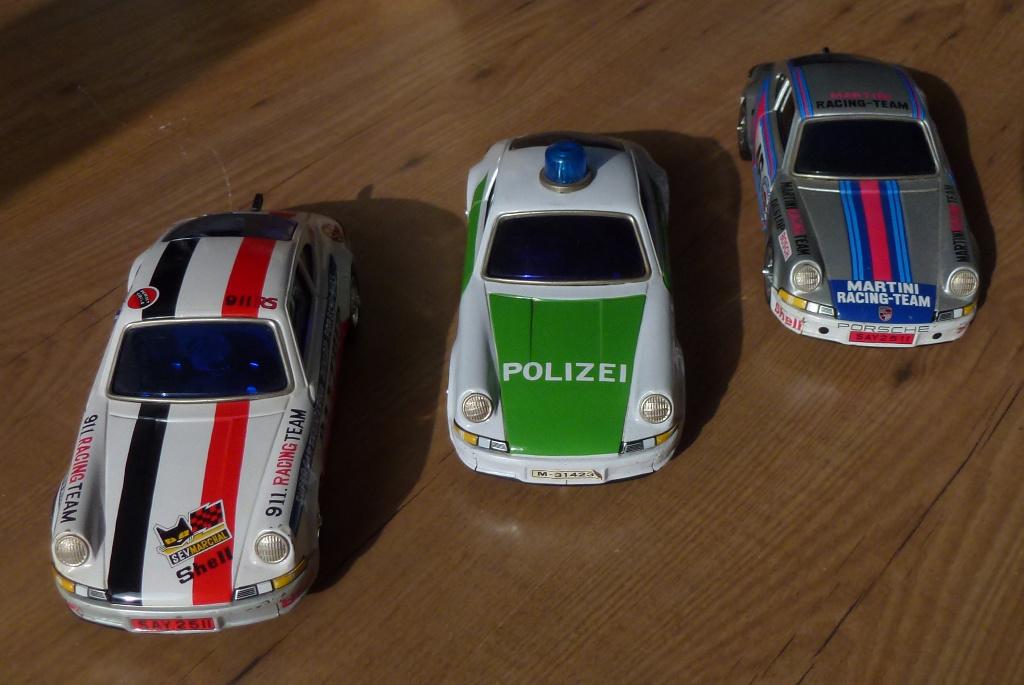 Taiyo Porsche 911 Polizei, Panter, Martini tintoys japans, Ophalen of Verzenden, Zo goed als nieuw, Auto, Overige merken