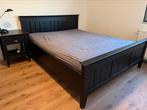 Doppelbed en 2 nachtkastje GRATIS, Huis en Inrichting, Slaapkamer | Bedden, Ophalen, Gebruikt, Zwart, Tweepersoons