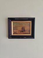 Olieverfschilderij zeilschepen, 19e eeuw, Antiek en Kunst, Kunst | Schilderijen | Klassiek, Ophalen of Verzenden